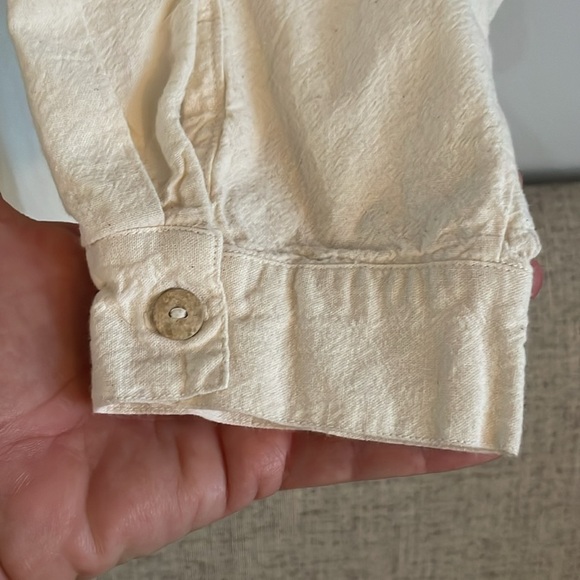Alejandro Julian Ecru Cotton Button Down Shirtt Size L - Picture 4 of 13